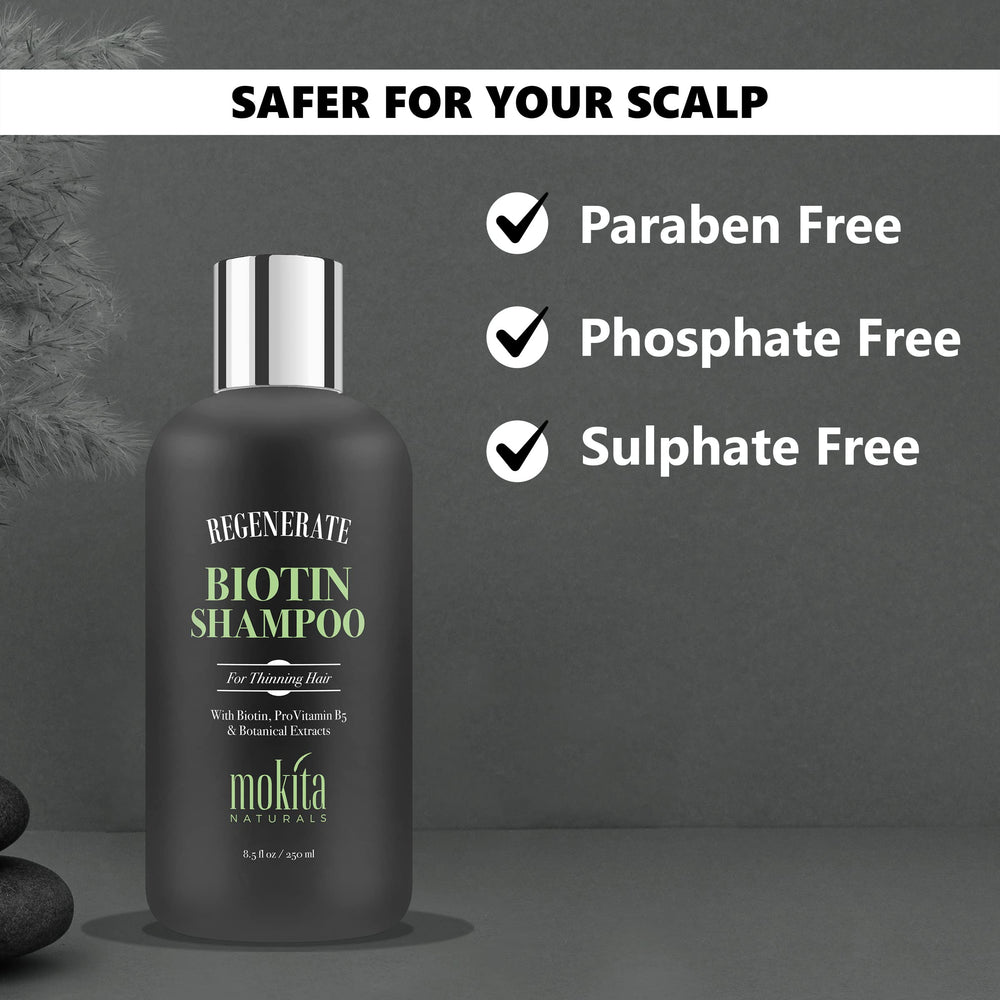 Mokita Naturals before-and-after images suggest potential fuller-looking hair results.