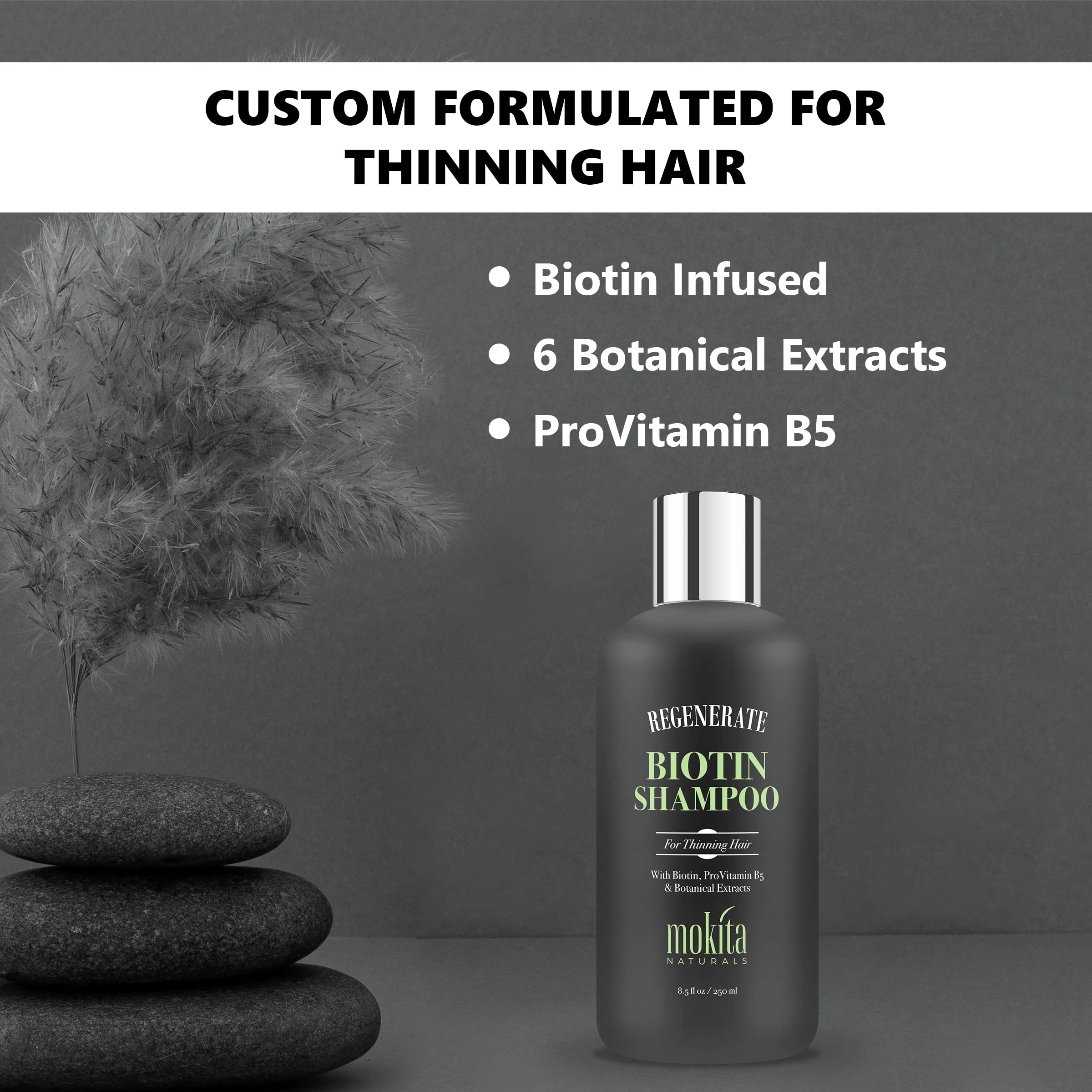 Mokita Naturals shampoo foamy lather provides thorough cleansing and freshness.