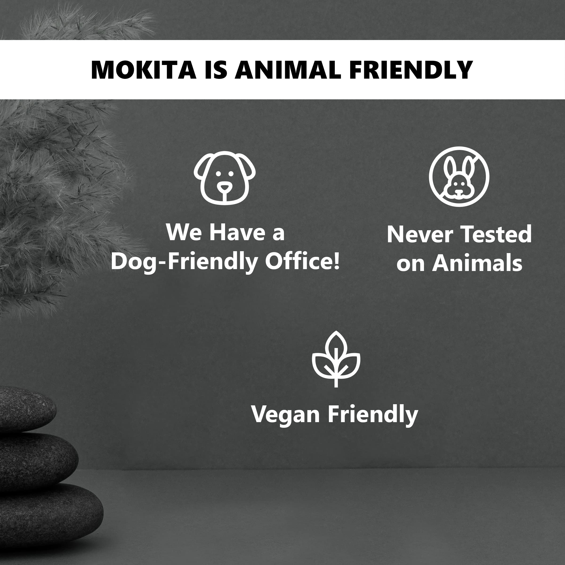 Mokita Naturals packaging box showcases vegan-friendly, sulfate-free formula.