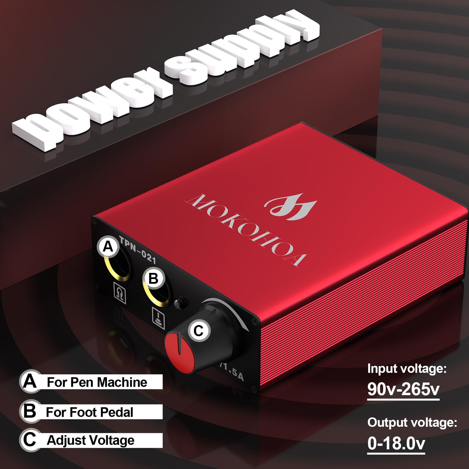 MOKOHOA 10-ink color set in red tones for vivid tattoo designs