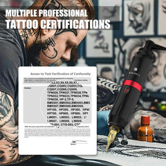 MOKOHOA rotary tattoo pen aluminum body highlights ergonomic, stable feel