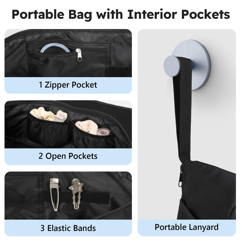 MOKURA hair organizer with pockets and elastic bands keeps tools tidy