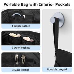 MOKURA hair organizer with pockets and elastic bands keeps tools tidy