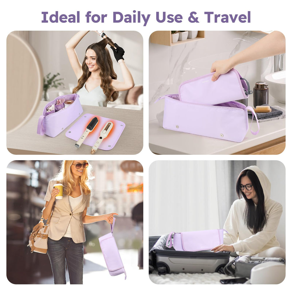 MOKURA foldable travel bag with handle for easy carrying and hanging.