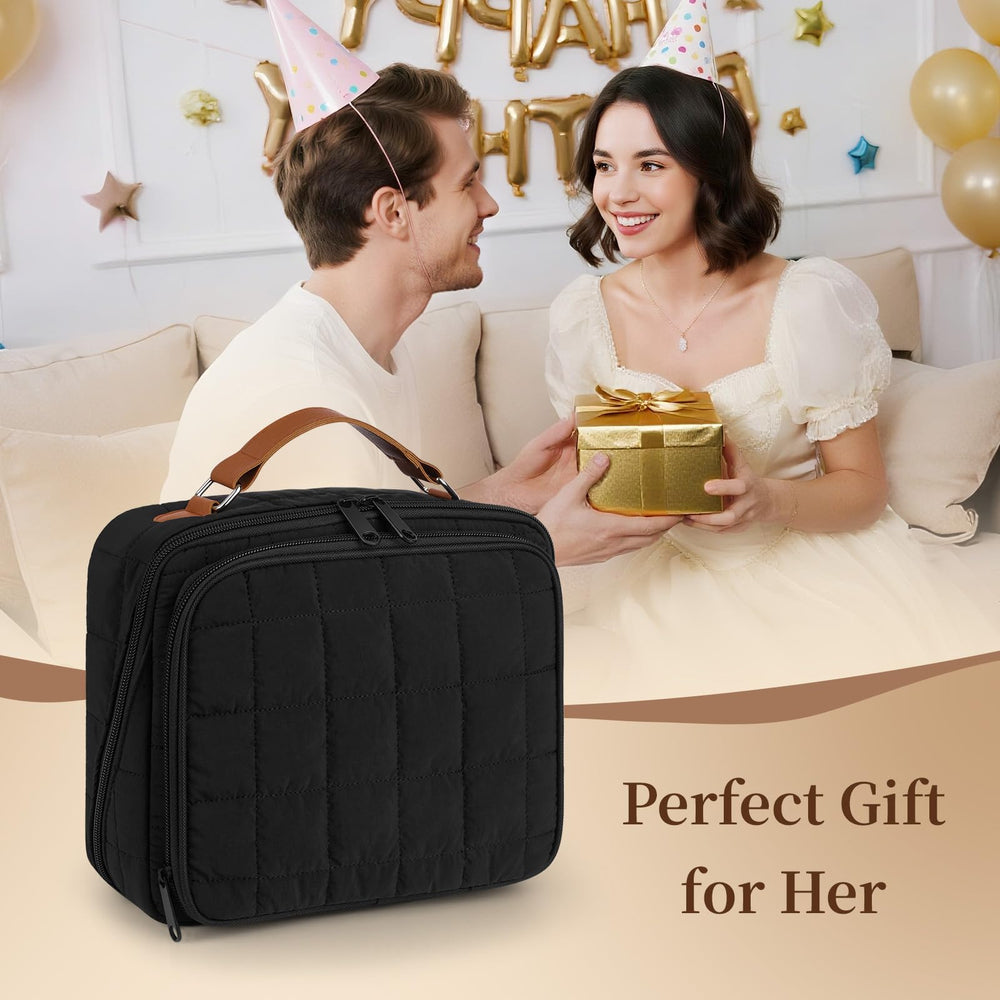 MOKURA Quilted Makeup Bag gift-ready packaging emphasizes a thoughtful gift for her.