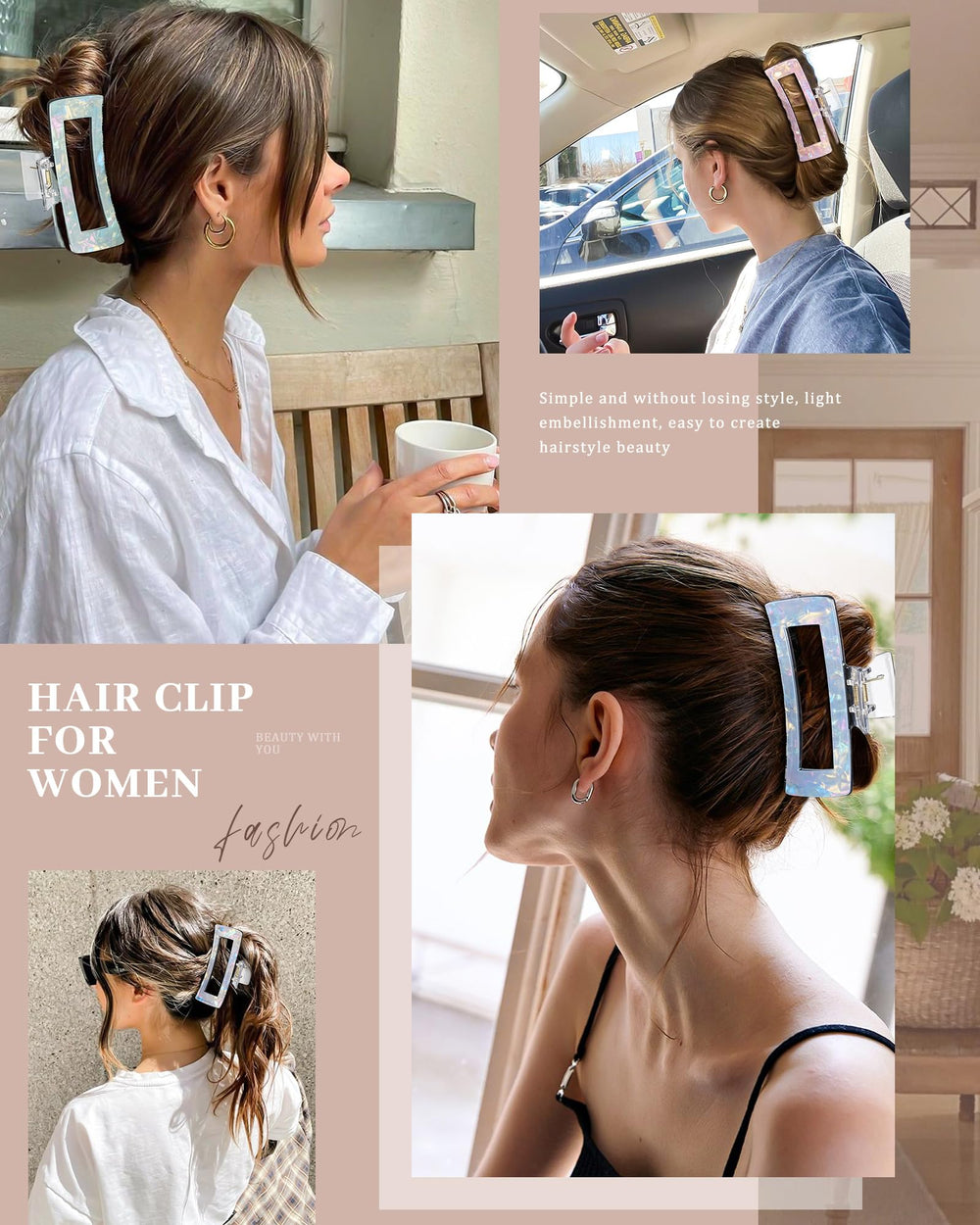 Molans premium acrylic material keeps clip lightweight yet durable for daily wear.