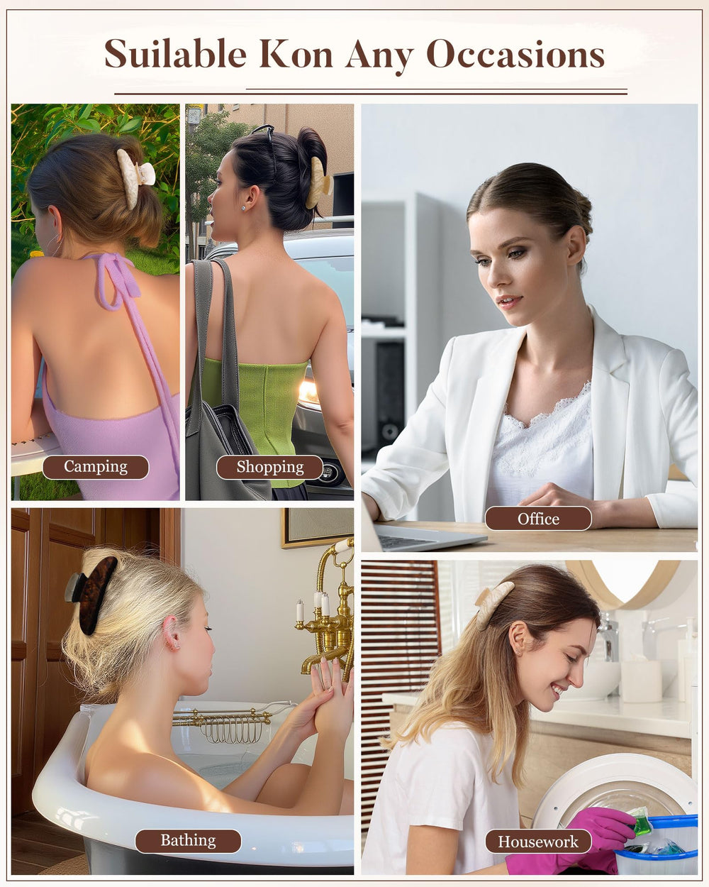 Molans multipurpose hair accessory clip can double as bag charm or scarf holder.