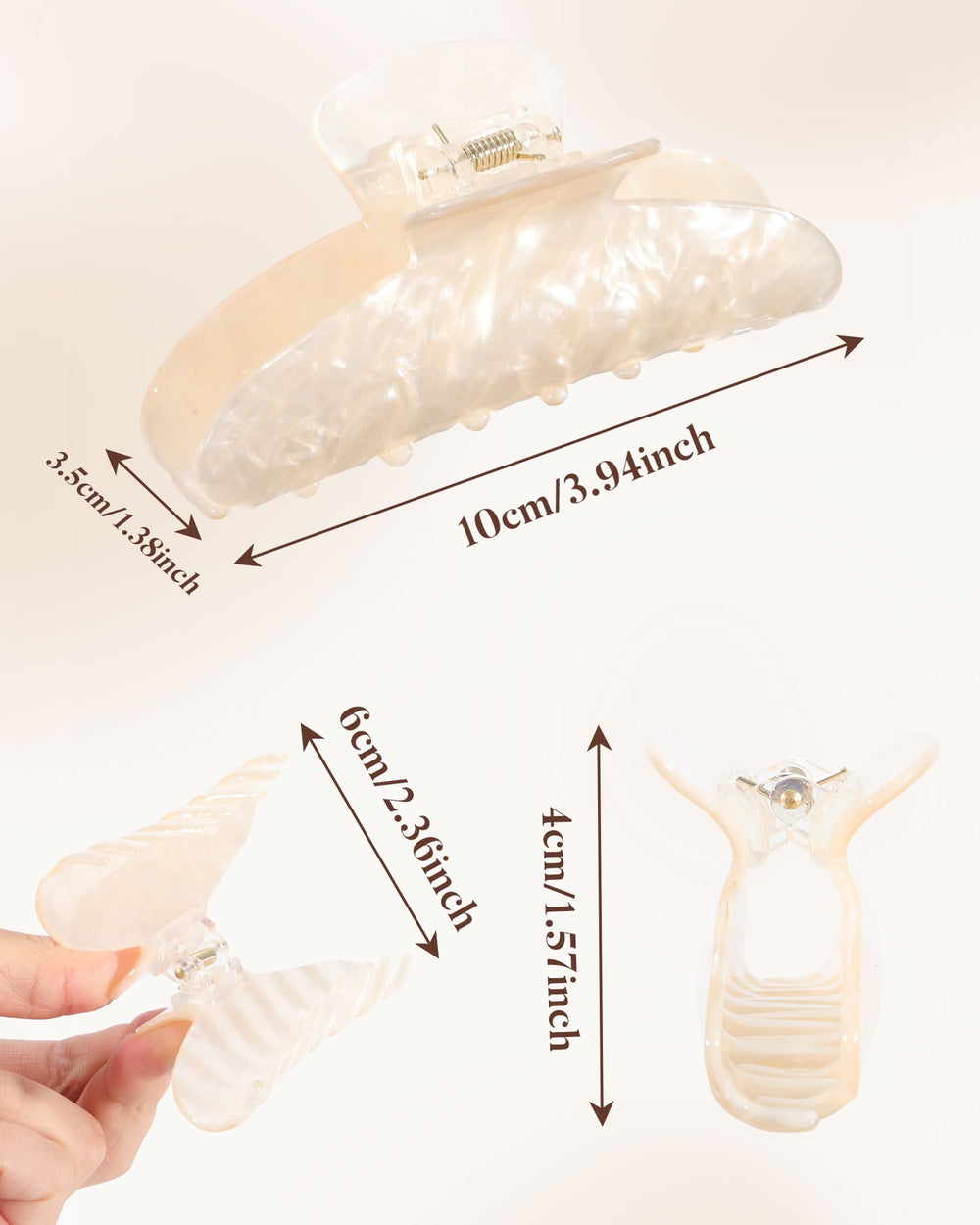 Molans non-slip teeth claw clip demonstrates reliable hold for thick or fine hair daily.