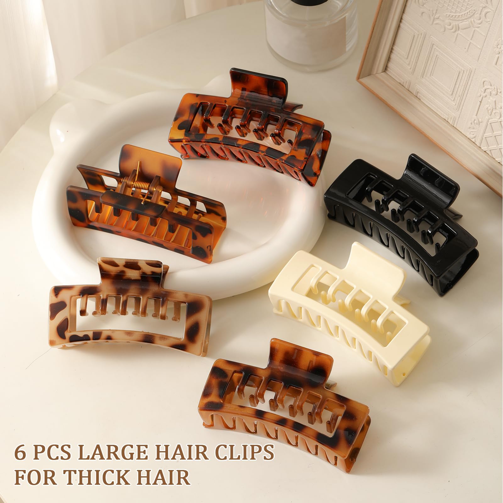 Molizummy clip rectangular regalo ideal, diseño bonito para mujeres y niñas.