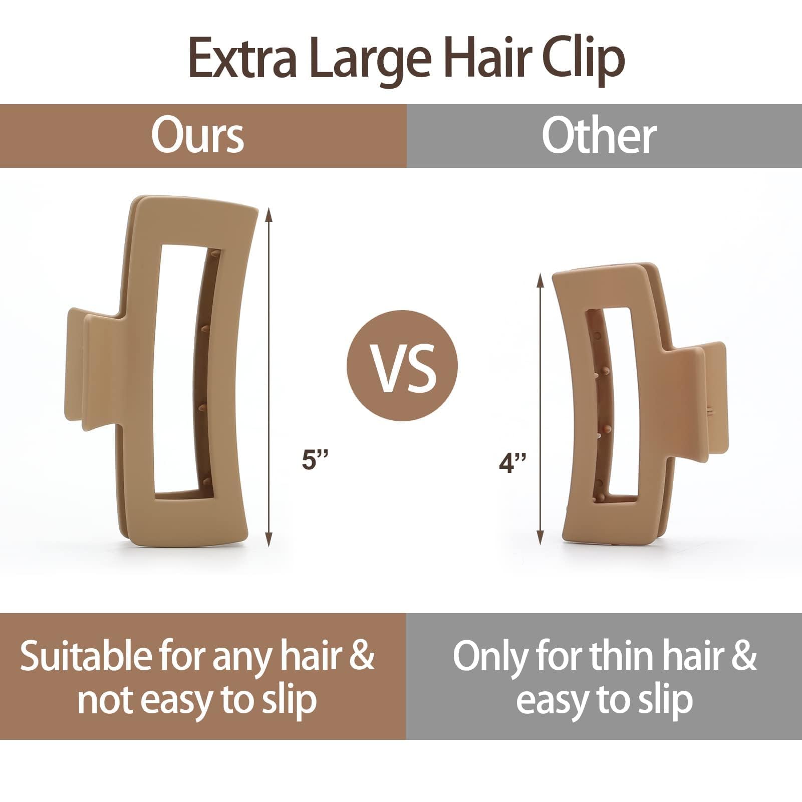Molizummy square matte hair clip highlights modern non-slip grip for secure styling.