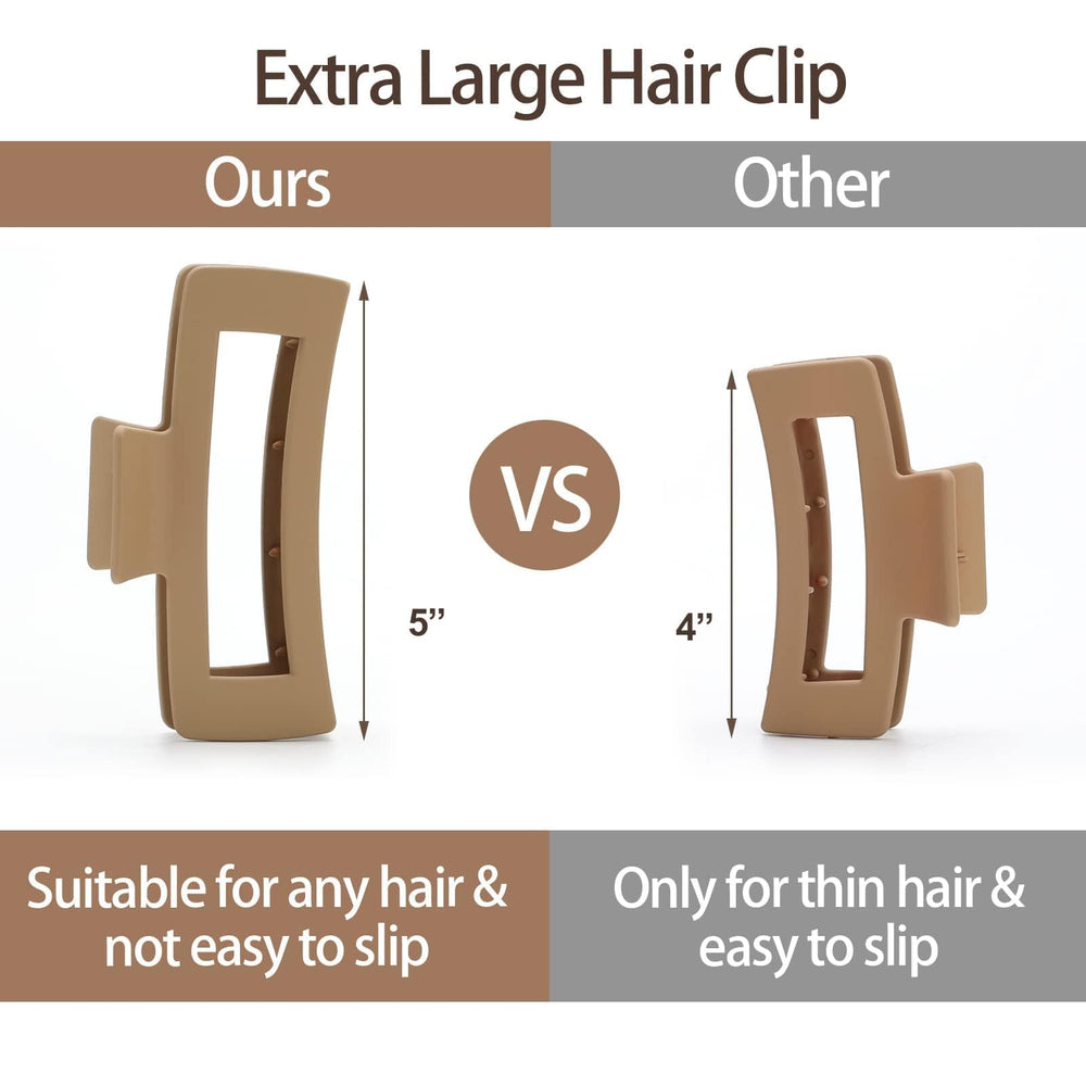 Molizummy square matte hair clip highlights modern non-slip grip for secure styling.