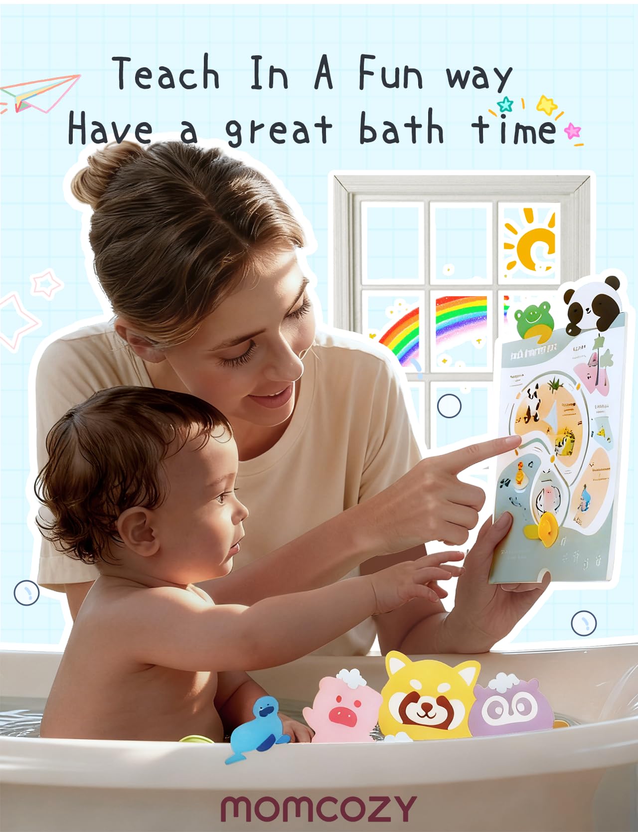 Momcozy warm-water scents and fizz promote a calming bath.
