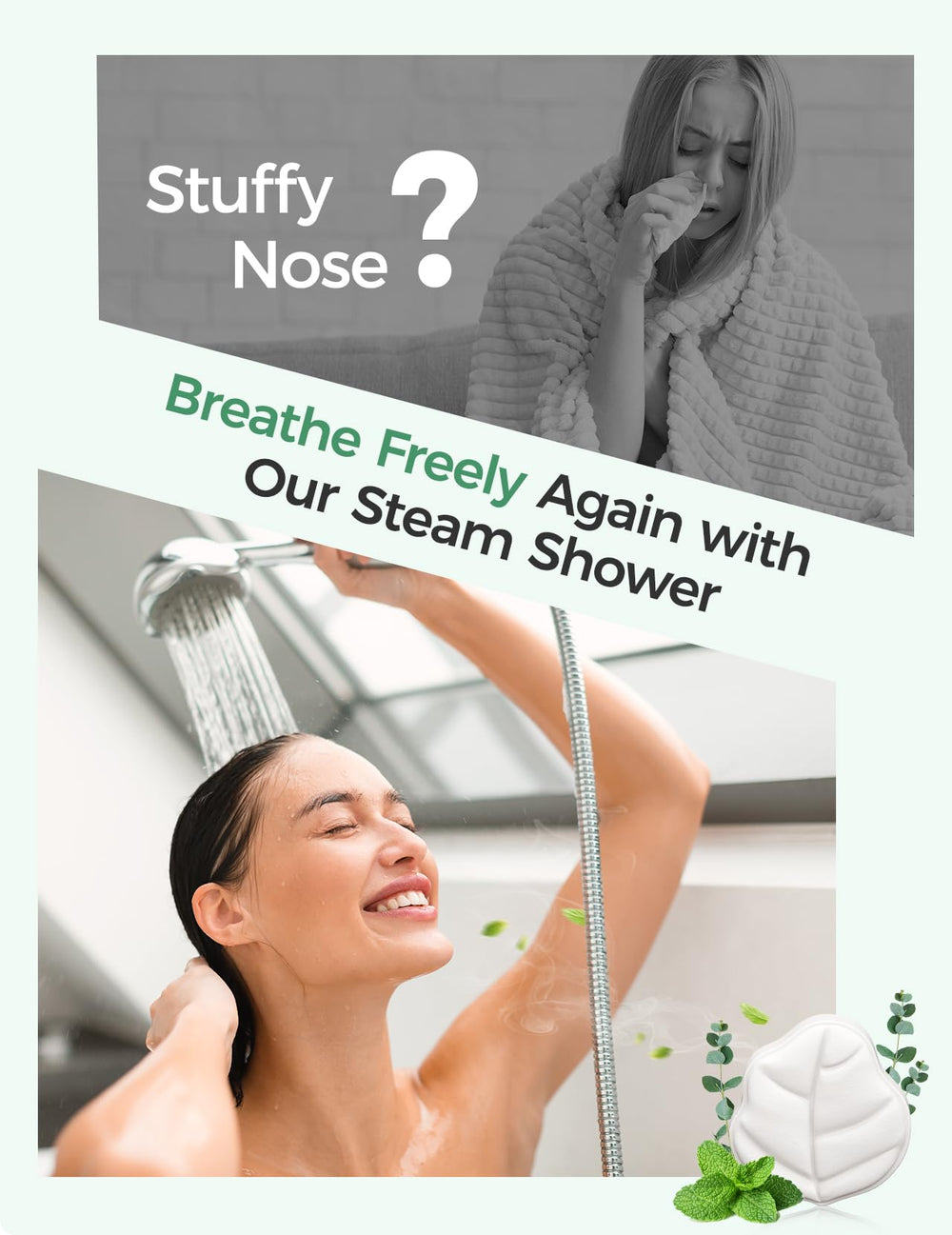 Momcozy shower steamer with natural oils for calming shower ritual