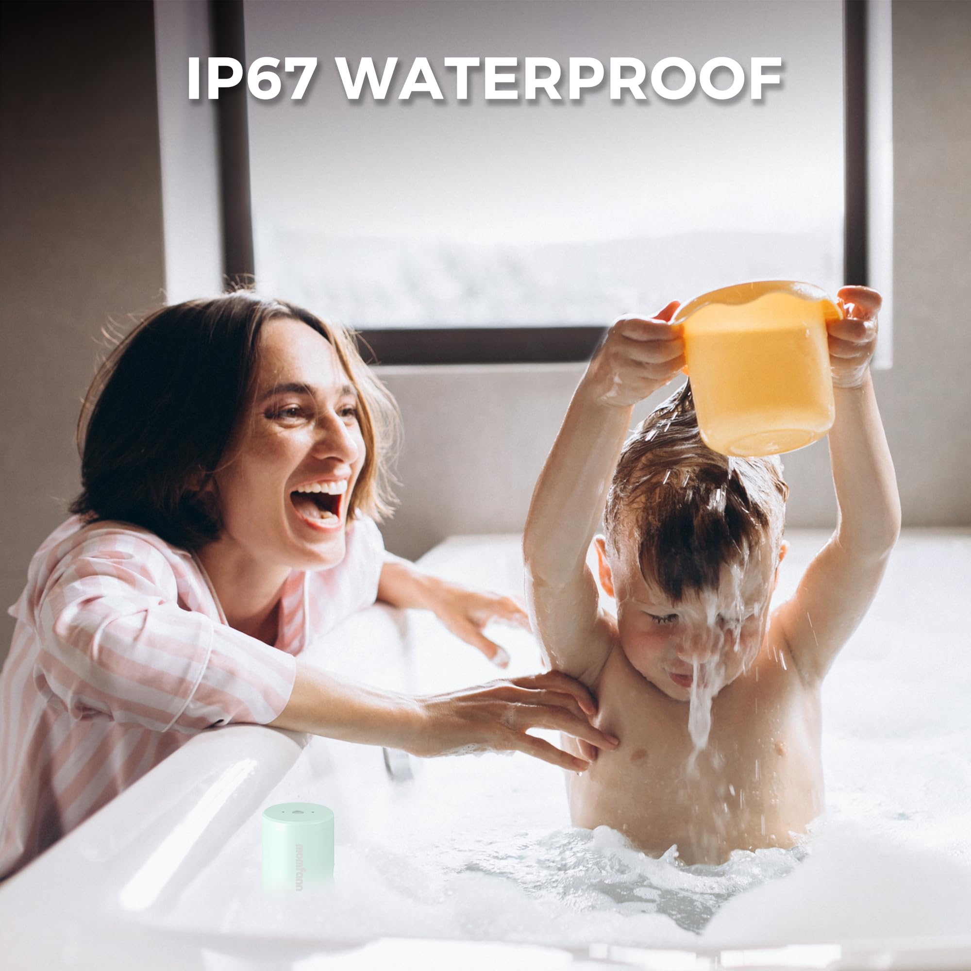 MOMFANN bubble and jet mode create spa-like bath ambiance.