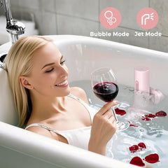 MOMFANN Bath Jet Spa bubbles massage image highlights gentle hydrotherapy for relaxing muscles.