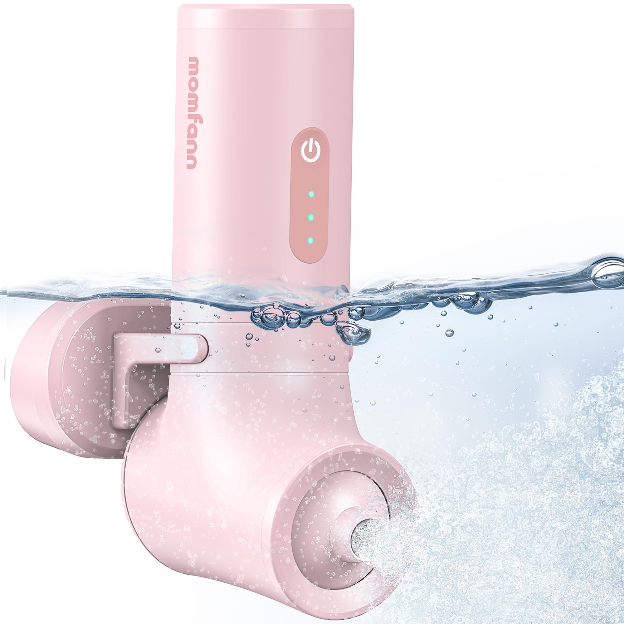 MOMFANN Bath Jet Spa lifestyle shot shows a cozy home spa setup for unwinding after work.