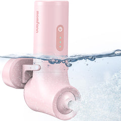 MOMFANN Bath Jet Spa lifestyle shot shows a cozy home spa setup for unwinding after work.