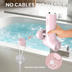 MOMFANN Bath Jet Spa speed dial closeup highlights customizable 3-speed settings for personalized relaxation.