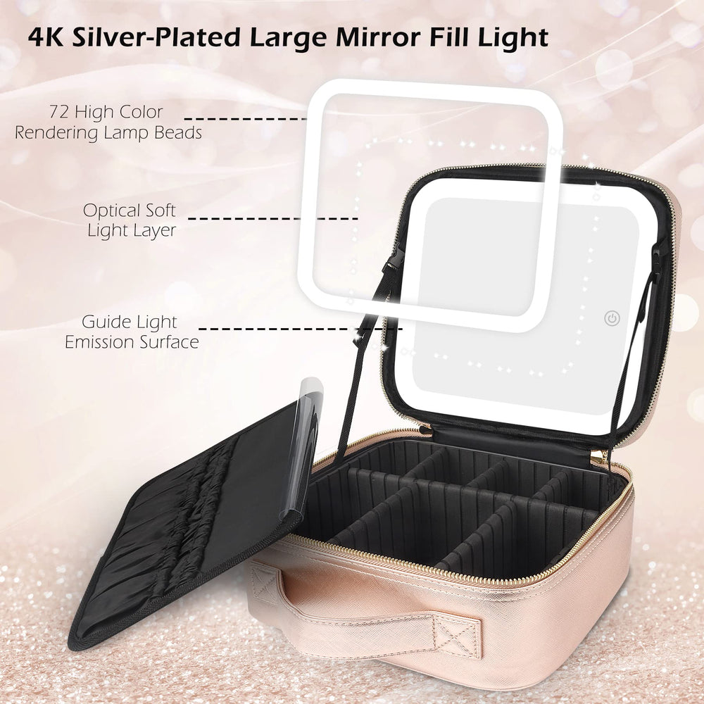 MOMIRA carbon fiber lined interior protects cosmetics during travel