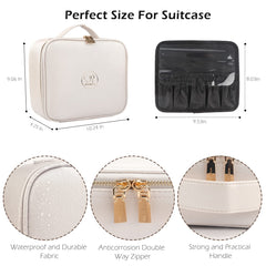 MOMIRA lighted mirror inside bag for precise makeup under any lighting
