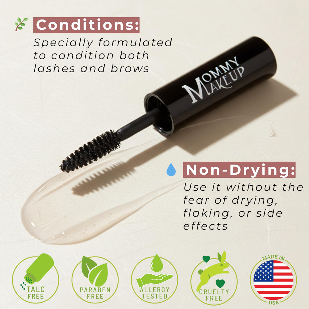 Mommy Makeup Lash Shield tear-test shows defined lashes with sealant.