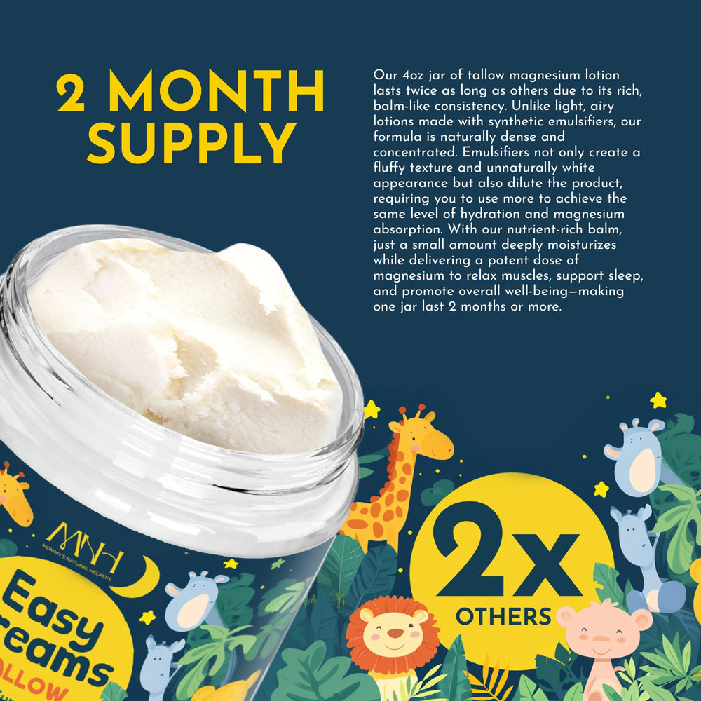 Mommy's Natural Helpers organic USA-made formulation with grass-fed tallow.