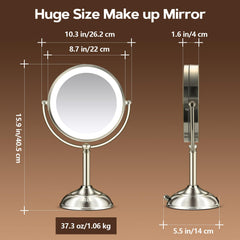 Momokuba 3-color LED light options enable white, warm, and natural tones for different looks.