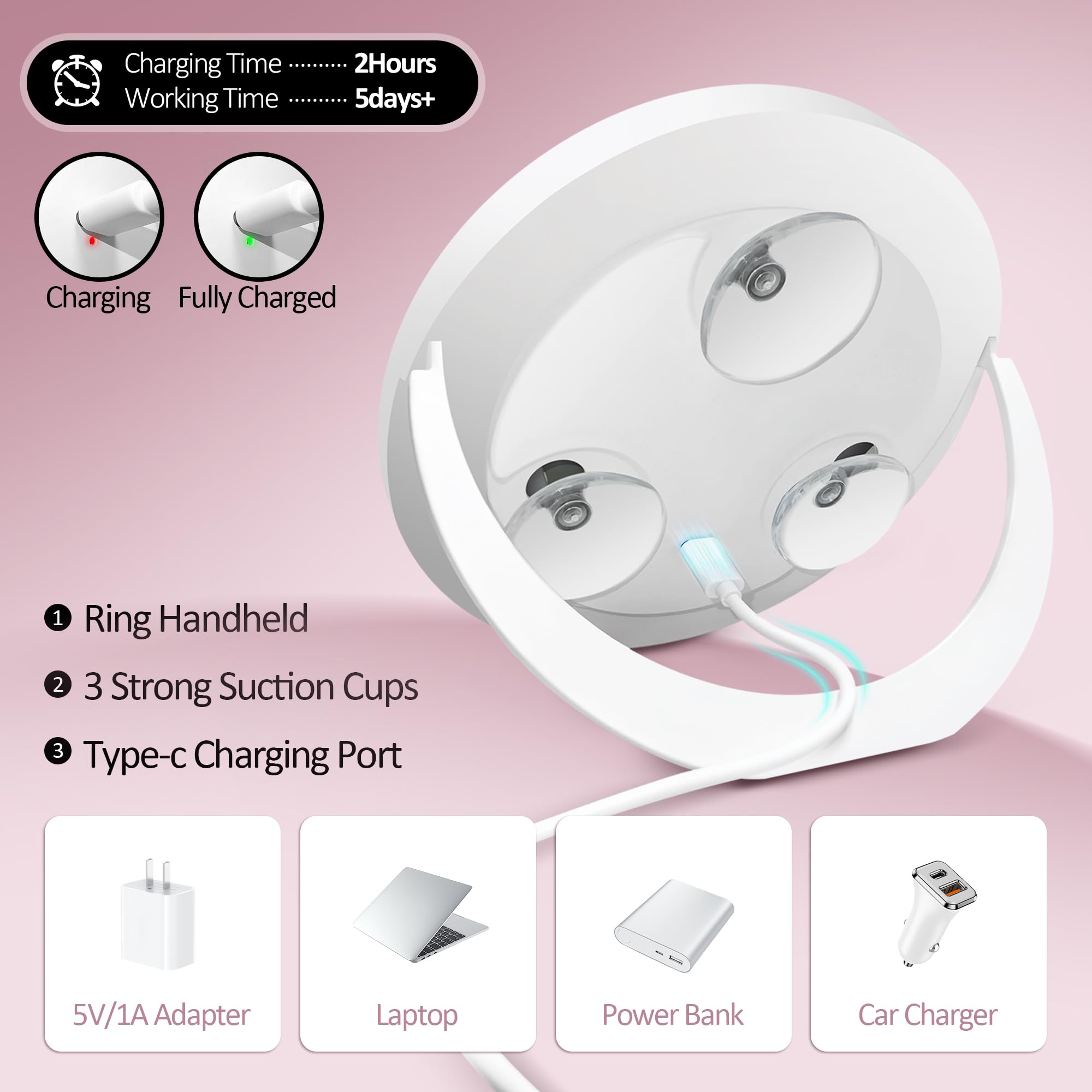 MOMOKUBA handheld magnifying mirror for quick touch-ups anywhere.