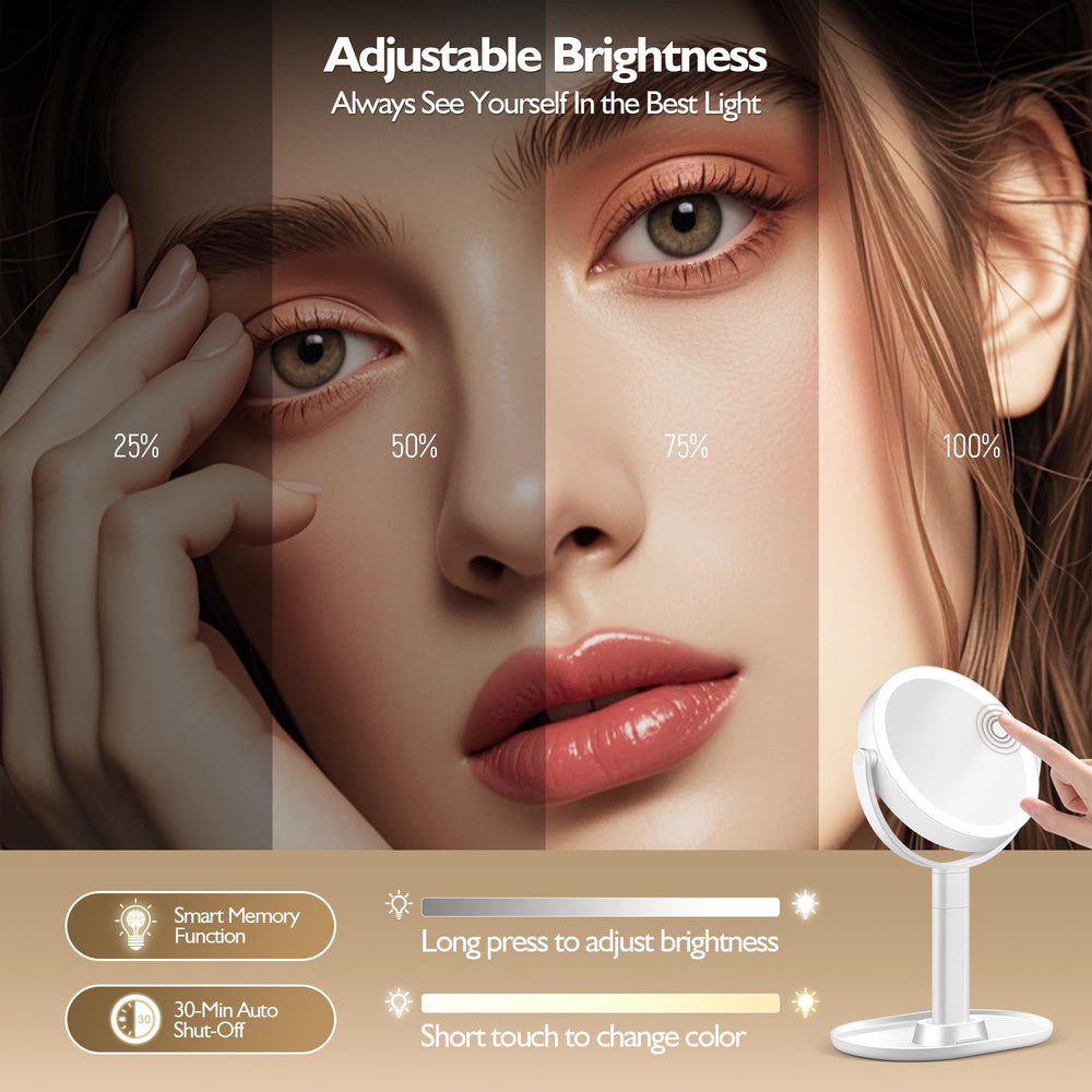 MOMOKUBA mirror height-adjustable with 360° swivel for comfortable viewing