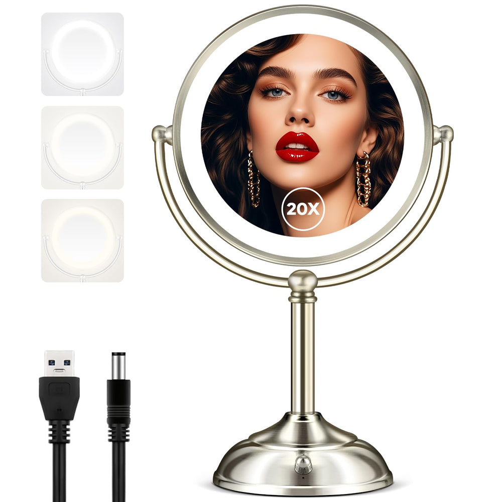 Momokuba makeup mirror lights 9-inch provides even lighting for detailed makeup application.