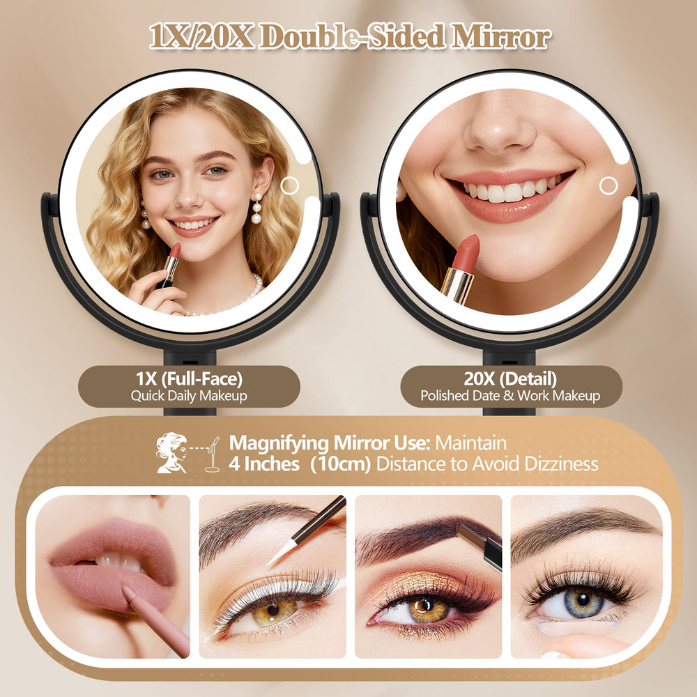 Momokuba makeup mirror rechargeable battery enables cordless use
