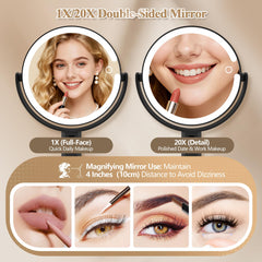 Momokuba makeup mirror rechargeable battery enables cordless use