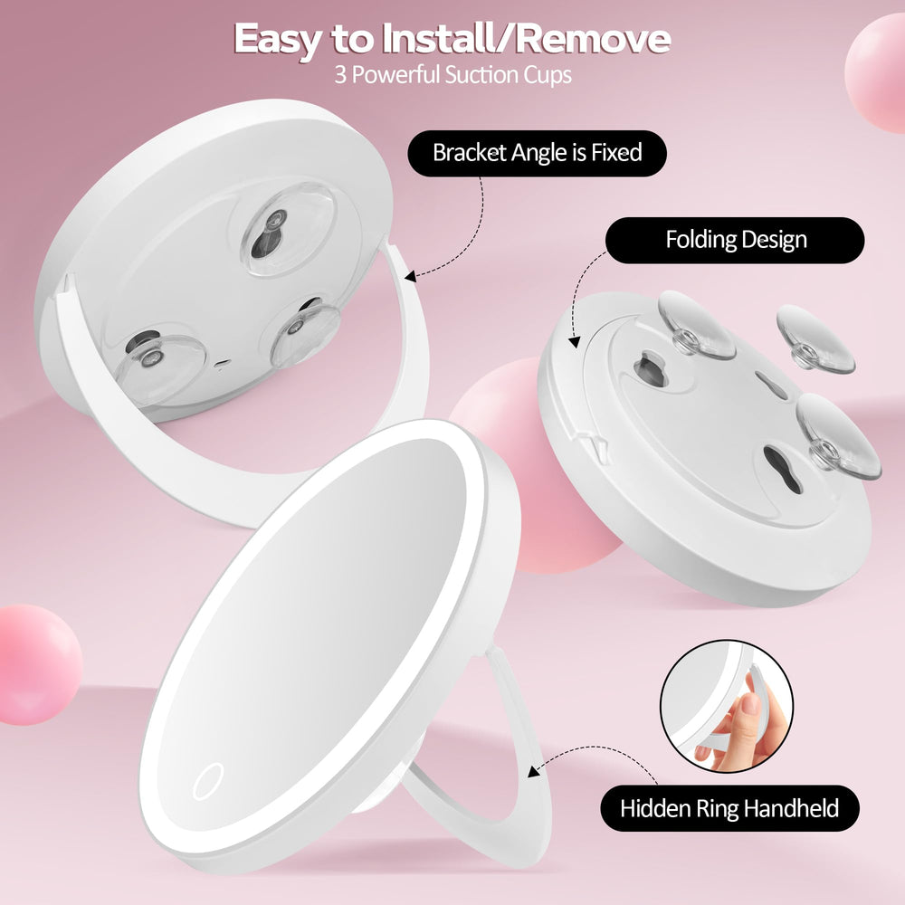 MOMOKUBA portable makeup mirror on-the-go fits travel bags and purses.