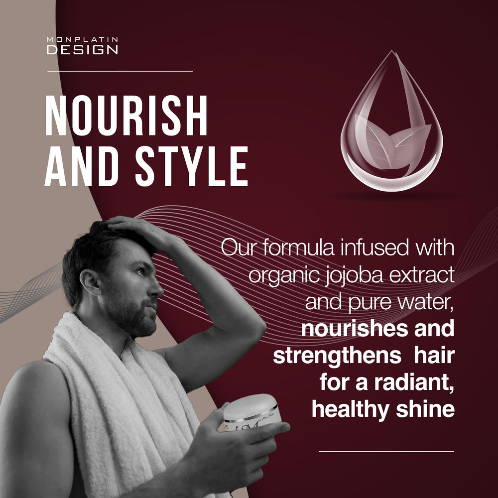 Mon Platin Professional wax in use on clean hair for smooth application.