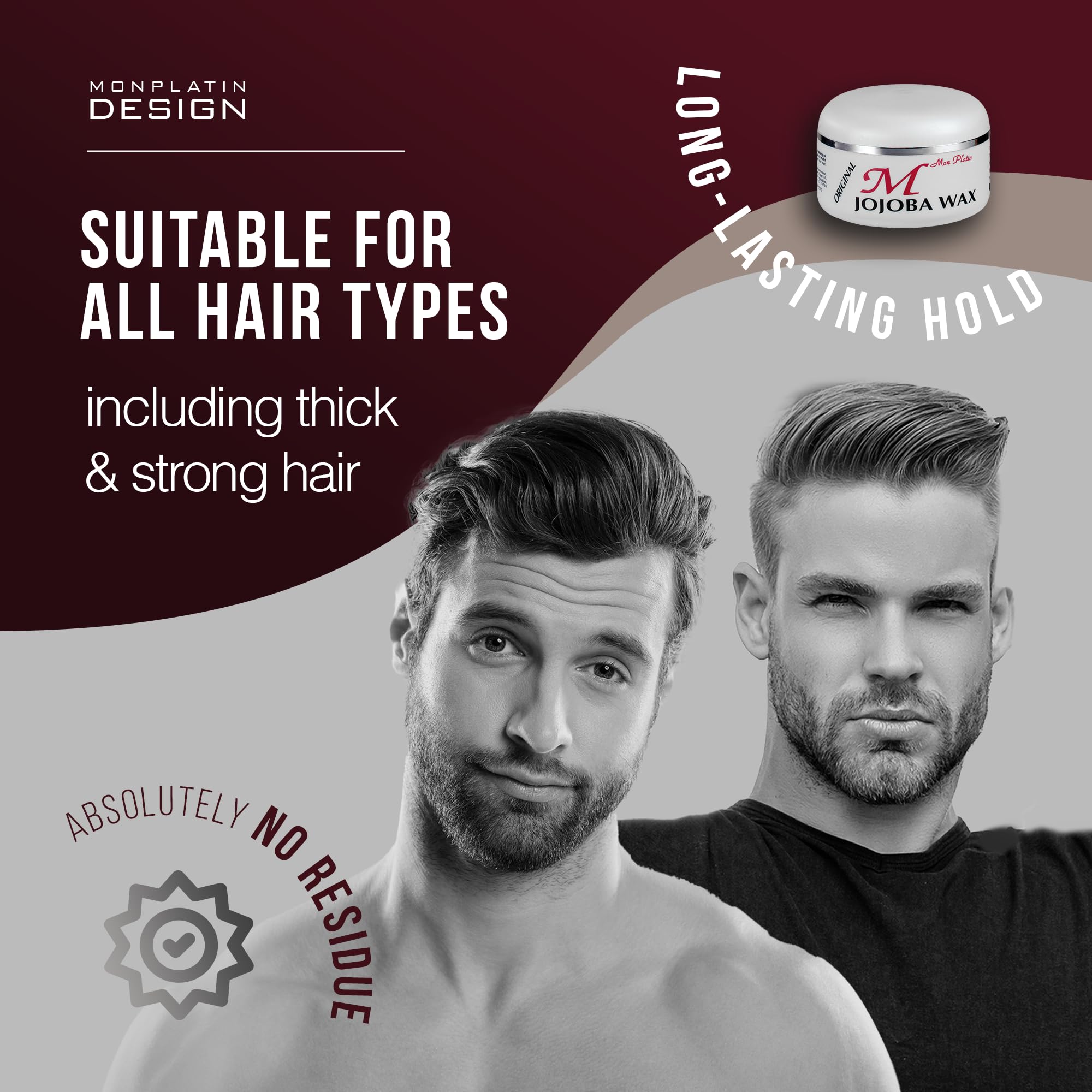 Mon Platin Professional wax creates a wet look for standout daily or evening styles.