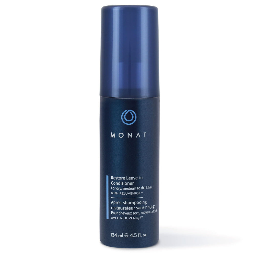 MONAT Balance Restore Leave-In bottle delivers deep hydration for dry hair