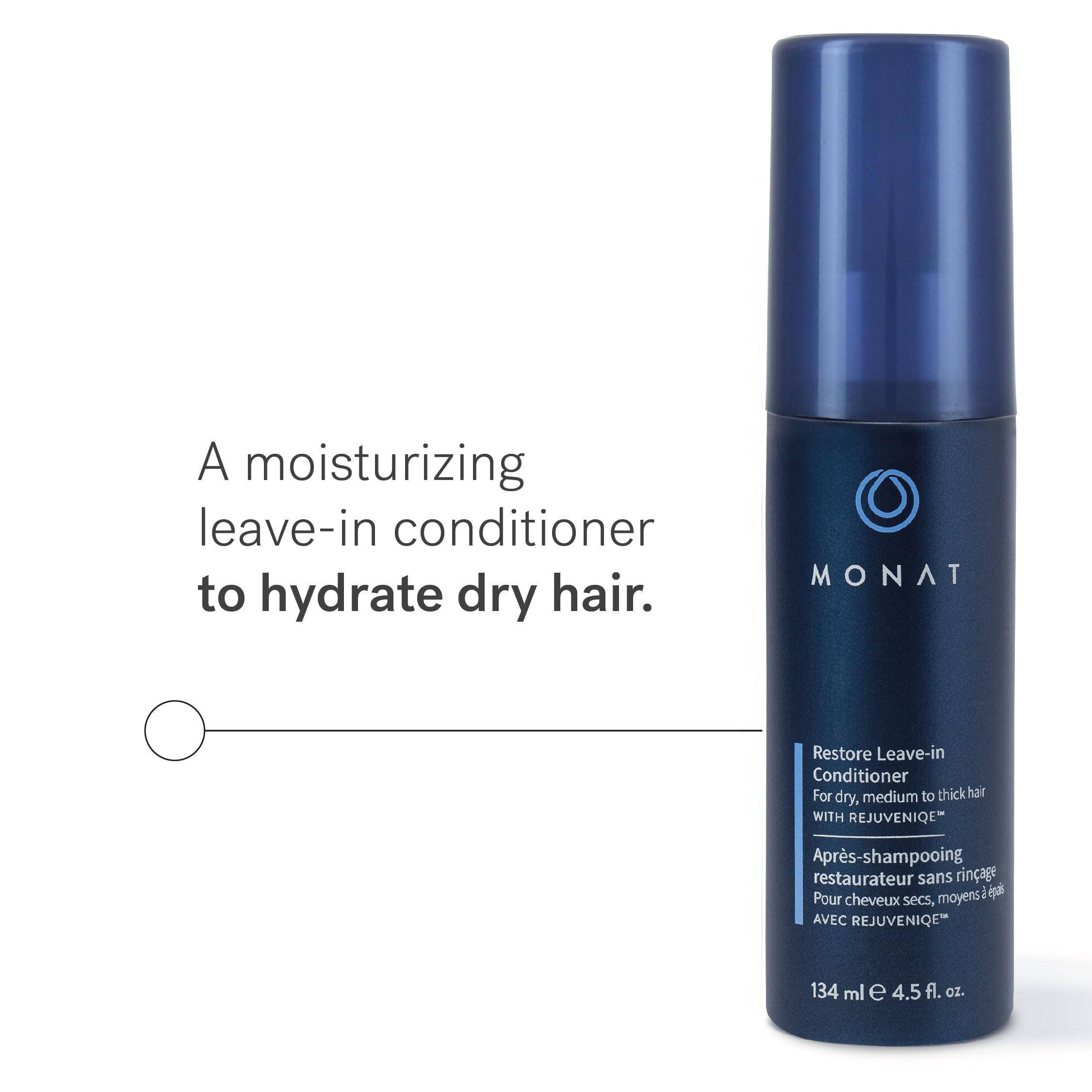 MONAT Balance Restore Leave-In slip close-up shows silky detangling slip