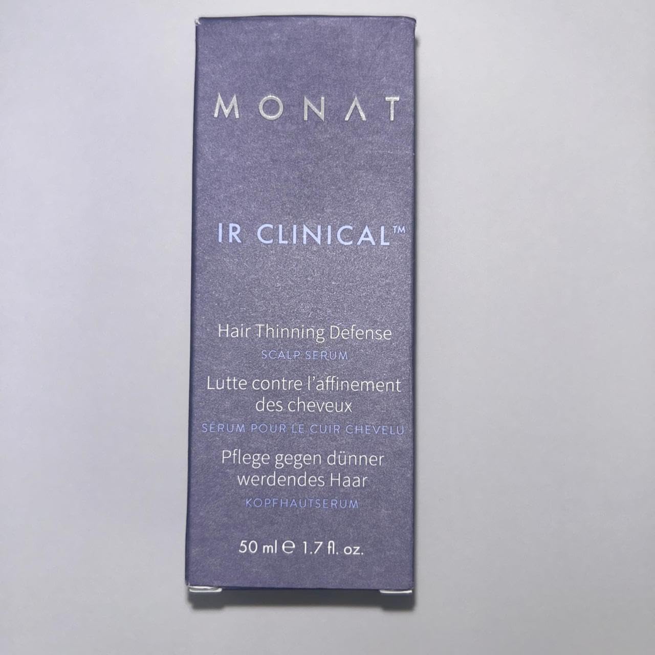MONAT IR Clinical daily routine scene — ready for morning or evening scalp care.
