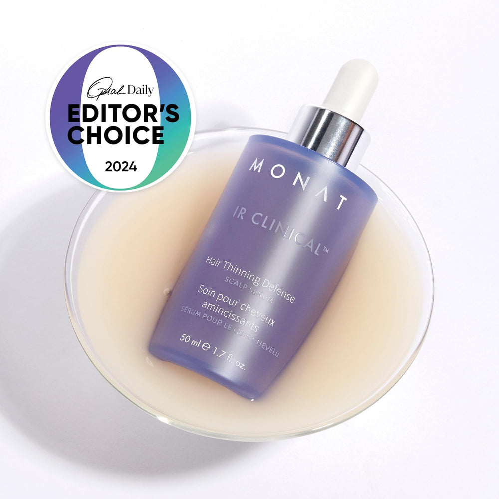 MONAT IR Clinical lightweight non-greasy finish — absorbs quickly on scalp.