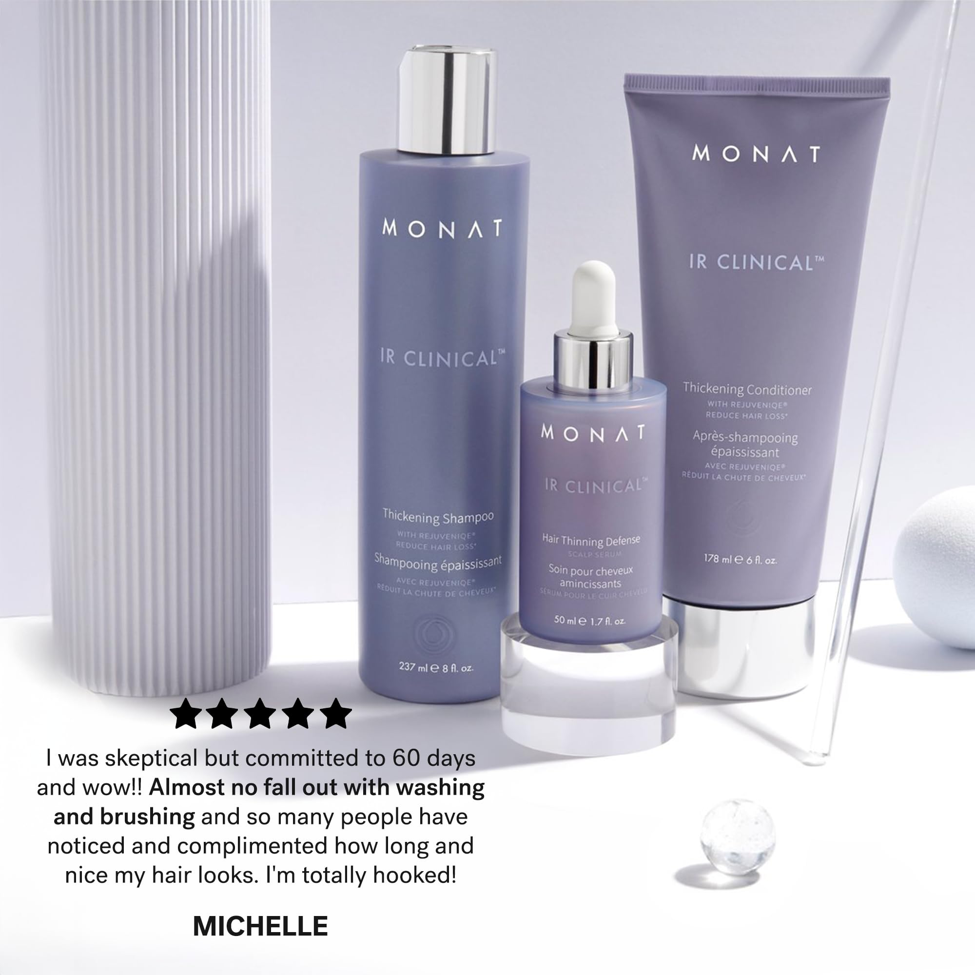 MONAT IR Clinical System complete kit ready for daily hair-care routine.