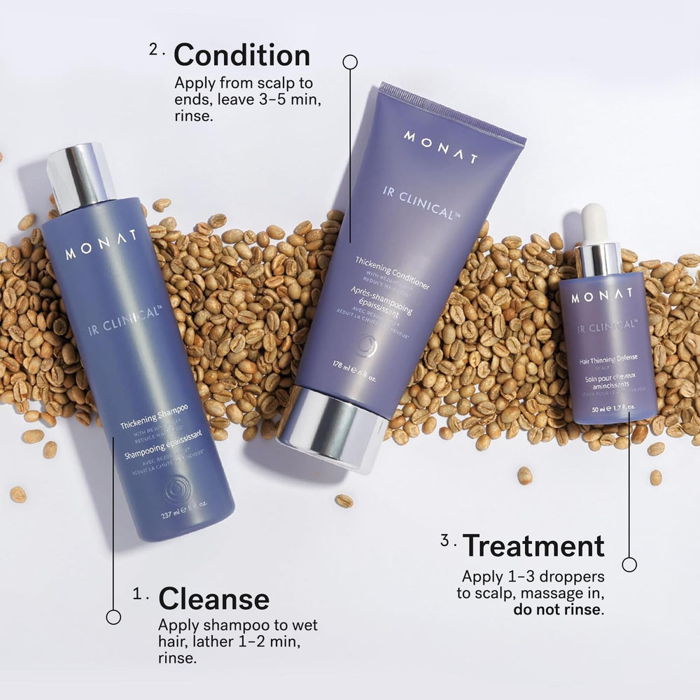 MONAT IR Clinical System product label emphasizes clean, sulfate- and parabens-free formula.