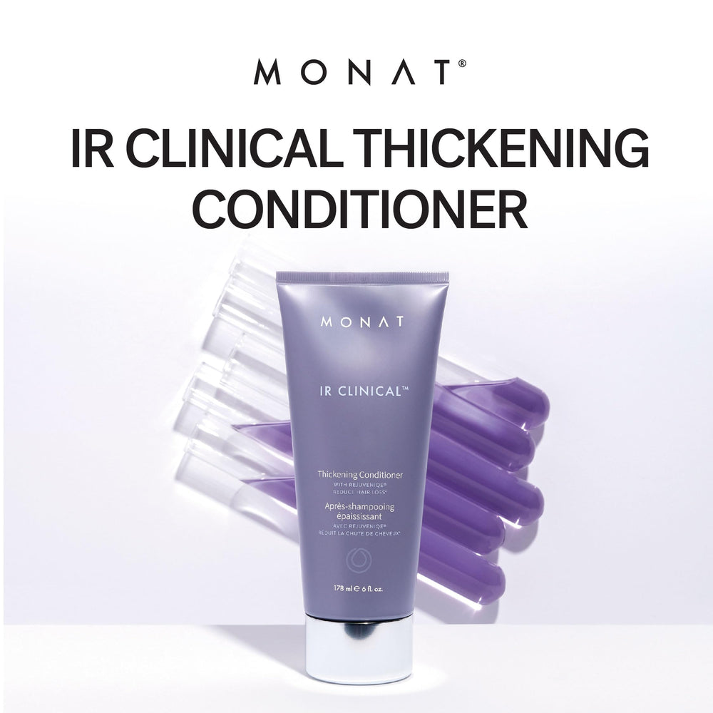 MONAT IR Clinical Thickening Conditioner foam lather spreading through hair during wash.