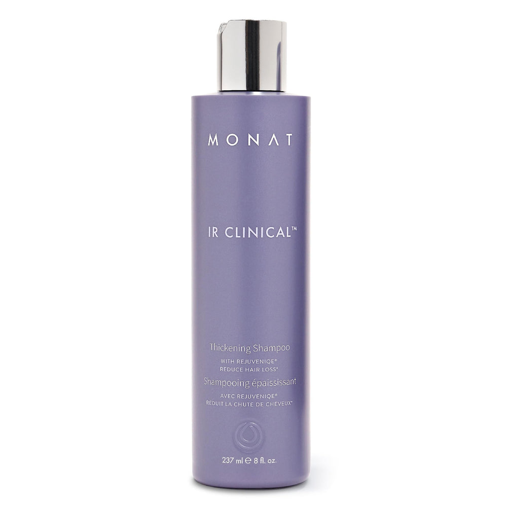MONAT IR Clinical Thickening Shampoo bottle front shows volumizing formula for fuller-looking hair