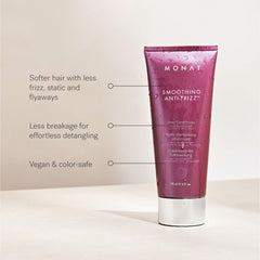 MONAT Smoothing Anti-Frizz Set packaging highlights vegan formulas and sulfate-free promises