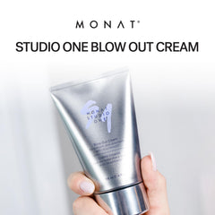 MONAT Studio One Blow Out Cream pump-dispense enables controlled, even application.