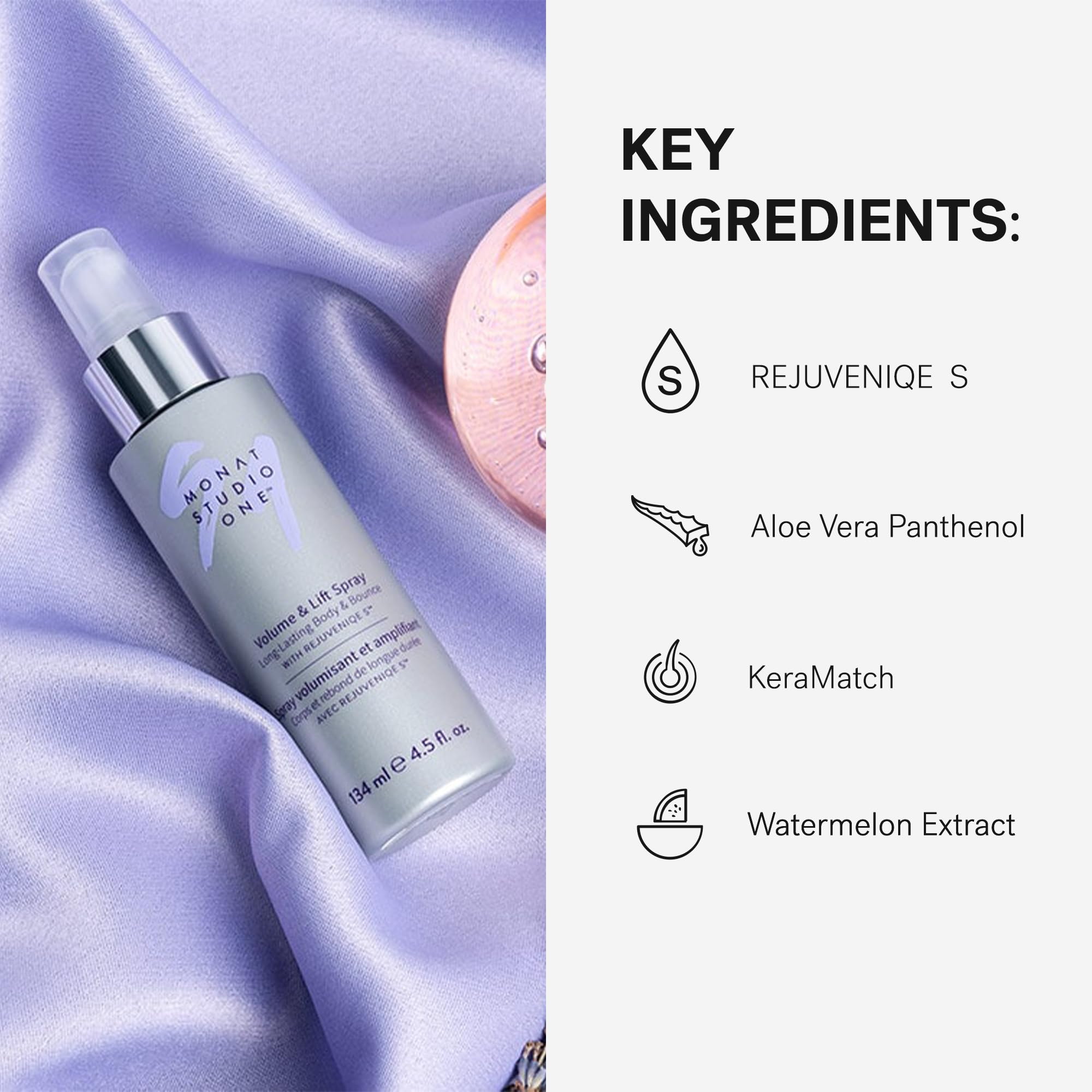 MONAT Studio One hair closeup showing bounce and lift