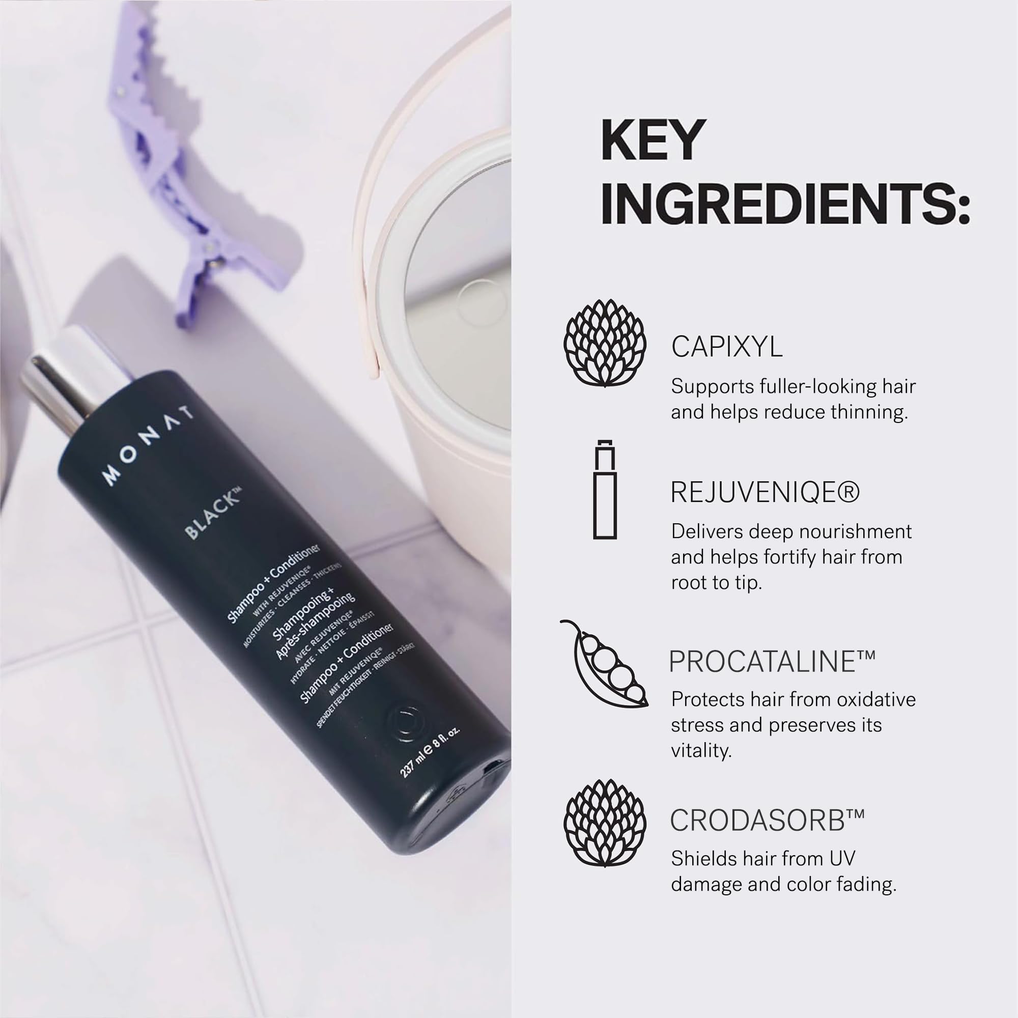MONAT vegan cruelty-free icon signals ethical, plant-based formula.