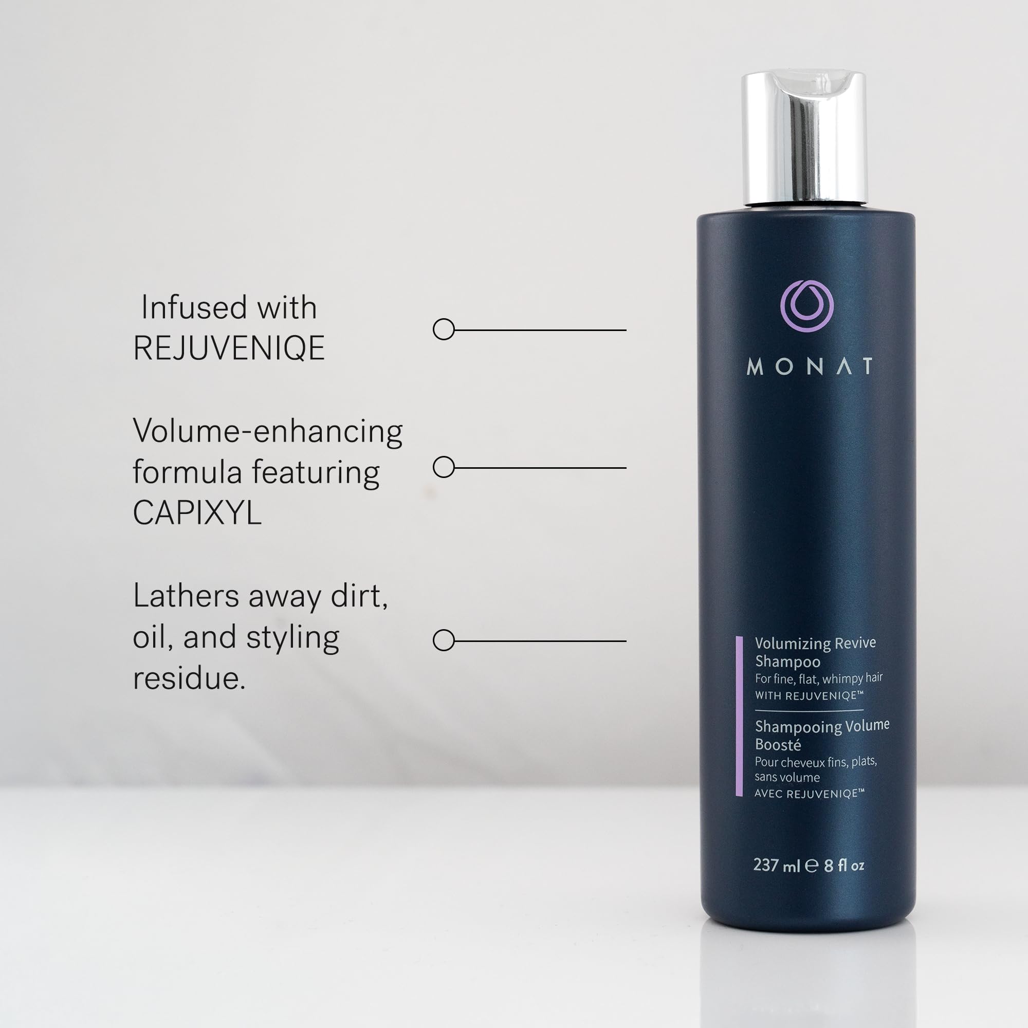 MONAT Conditioner being applied for smooth detangling and soft, manageable hair.