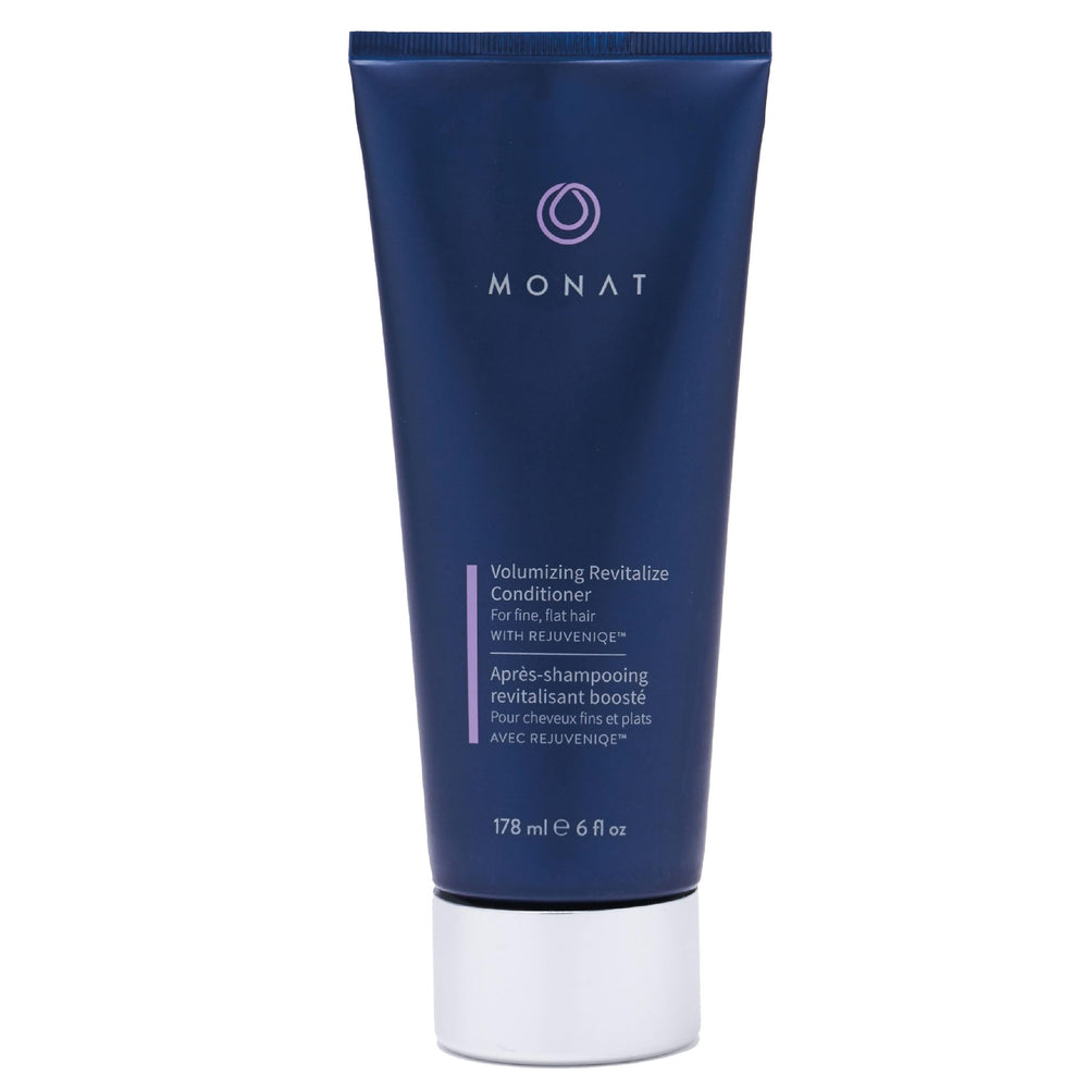 MONAT Volumizing Revitalize Conditioner bottle front shows lightweight conditioning for fine hair
