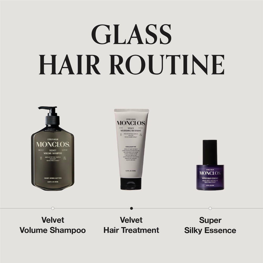 MONCLOS Velvet Hair Treatment-hero-shot showcases luxurious color-safe conditioning for all hair types